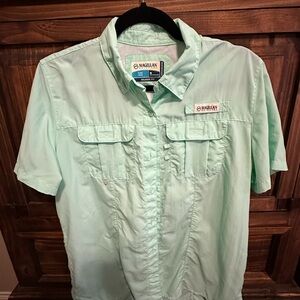 Magellan Outdoors Women's Mint Button Down Shirt